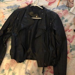 Zaful black leather jacket